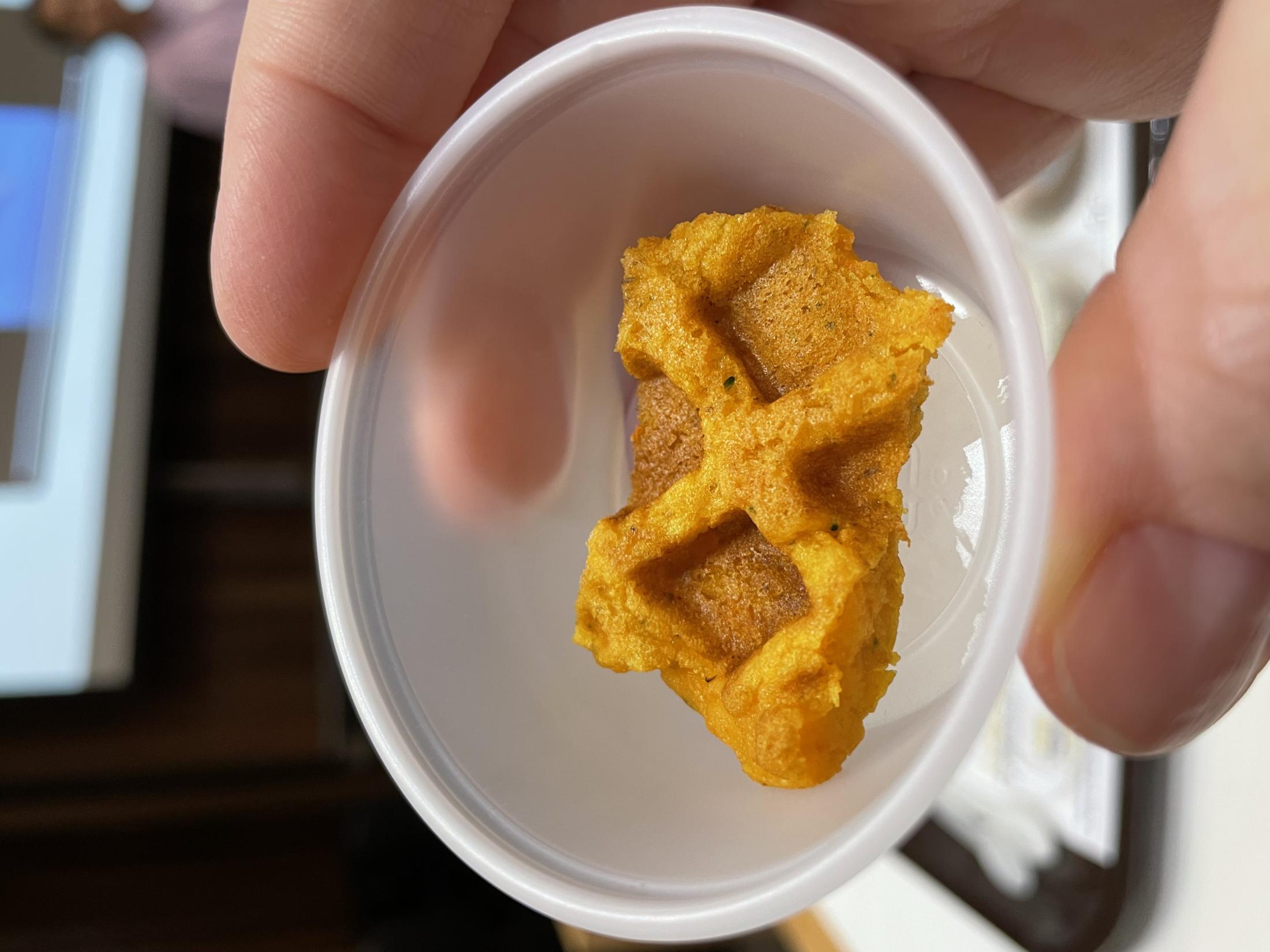A sample of the Wakara waffle.