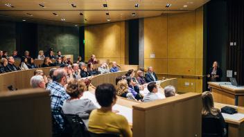 Attendees in the sensory theater