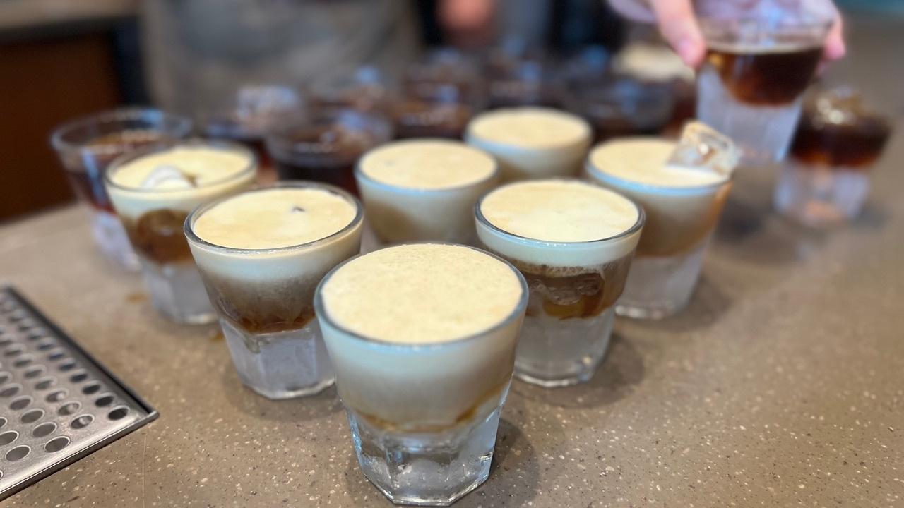 Glasses of coffee