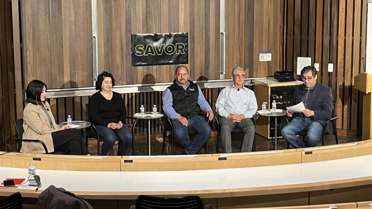 Speakers at Savor: Fabiola Sanchez, Dolores Torres, Mario Bazan, Gustavo Avina, Steve Velasquez