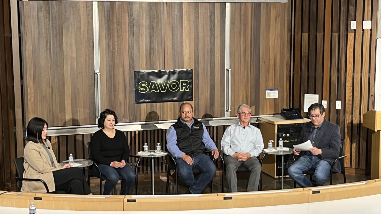 Speakers at Savor: Fabiola Sanchez, Dolores Torres, Mario Bazan, Gustavo Avina, Steve Velasquez