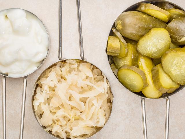 Yogurt, sauerkraut and pickles