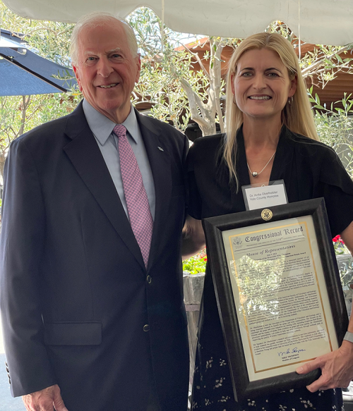 U.S. Rep. Mike Thompson and Anita Oberholster