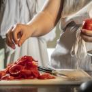  Hands preparing tomatoes to make canned tomato sauce. Established with support from the Trinchero family, the Darrell Corti Endowed Professor in Food, Wine and Culture will explore the cultural significance of food and wine while offering students more unique learning opportunities.