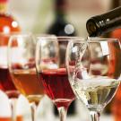 Glasses with wine