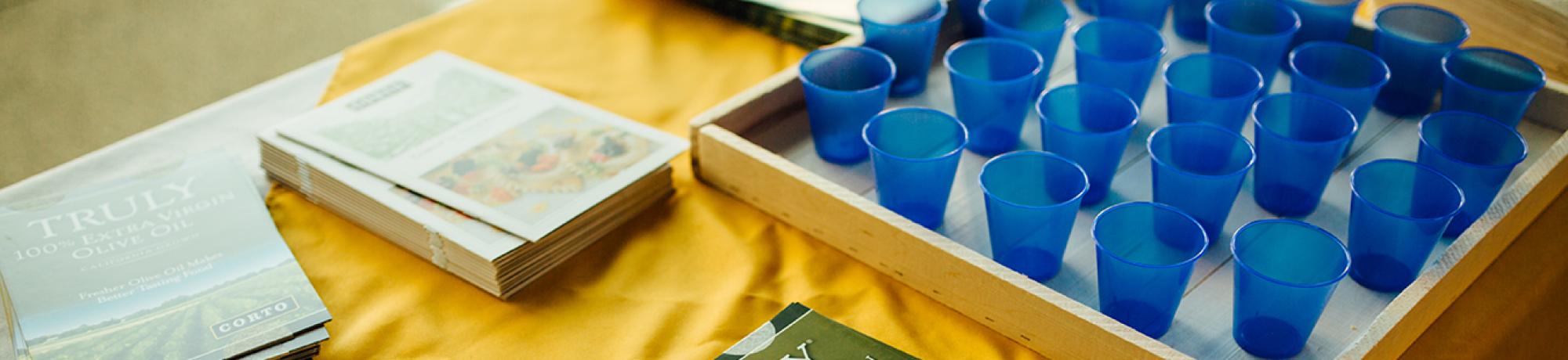 Olive oil tasting cups